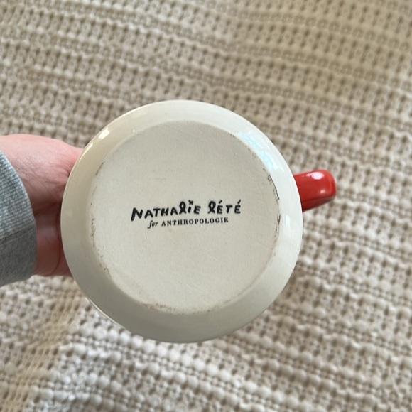 🥰 2 for $30 🥰 Nathalie Lete x Anthropologie Bouquet Monogram F Mug - Picture 3 of 5